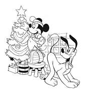 coloriage mickey decore son sapin